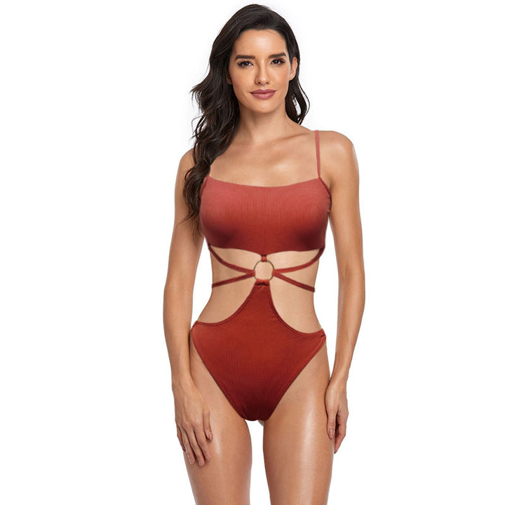 Dame Strappy Cut-Out Højskåret Bikini Sæt Stilla