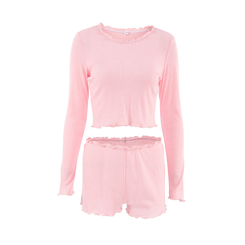 Dame sæt bestående af let cropped top og komfortable shorts Stilla