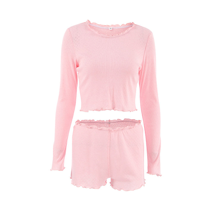 Dame sæt bestående af let cropped top og komfortable shorts Stilla