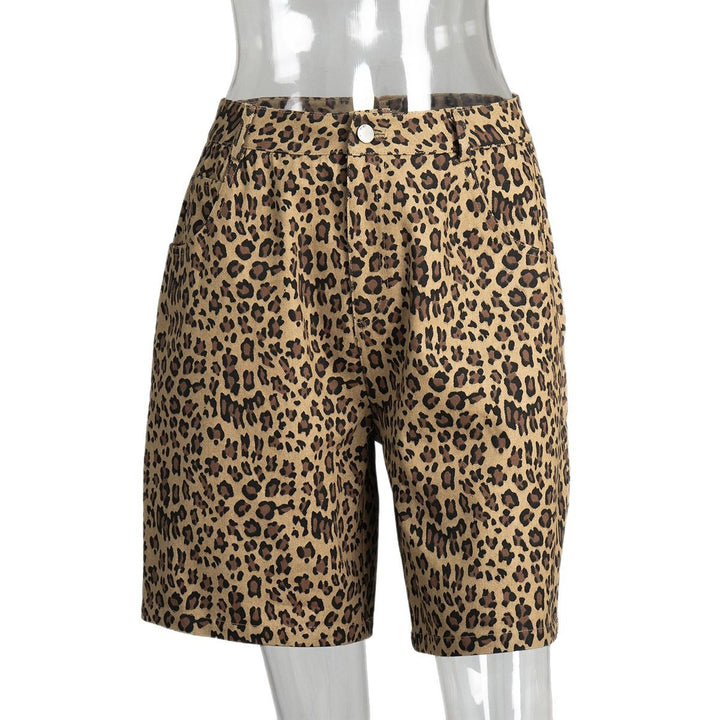 Dame leopardmønster shorts Stilla