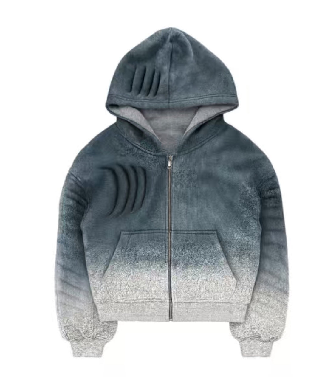 Kvinders hoodie-jakke med trendy gradient og praktisk lynlås Stilla