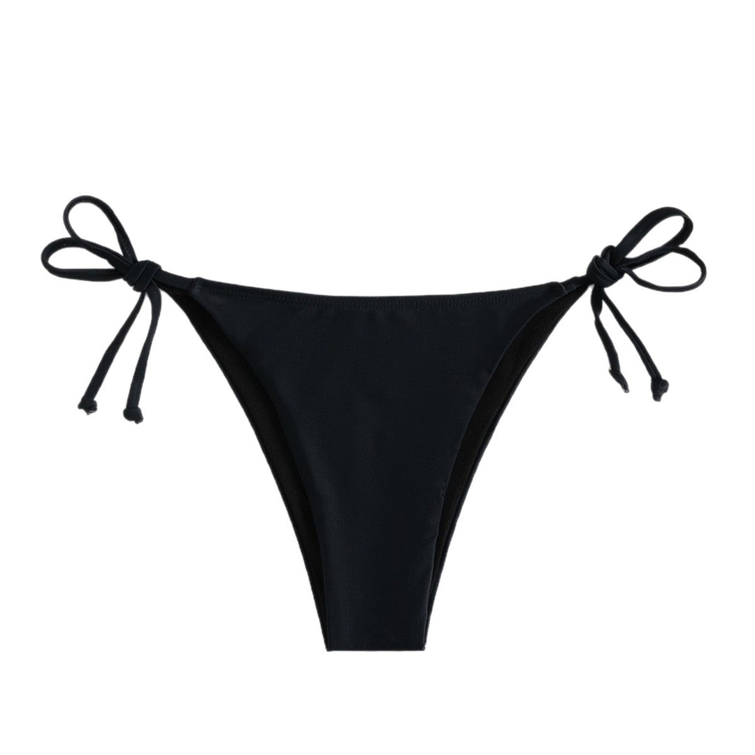 Dame bikini bund med justerbare sidestræk og høj udskæring Skovae