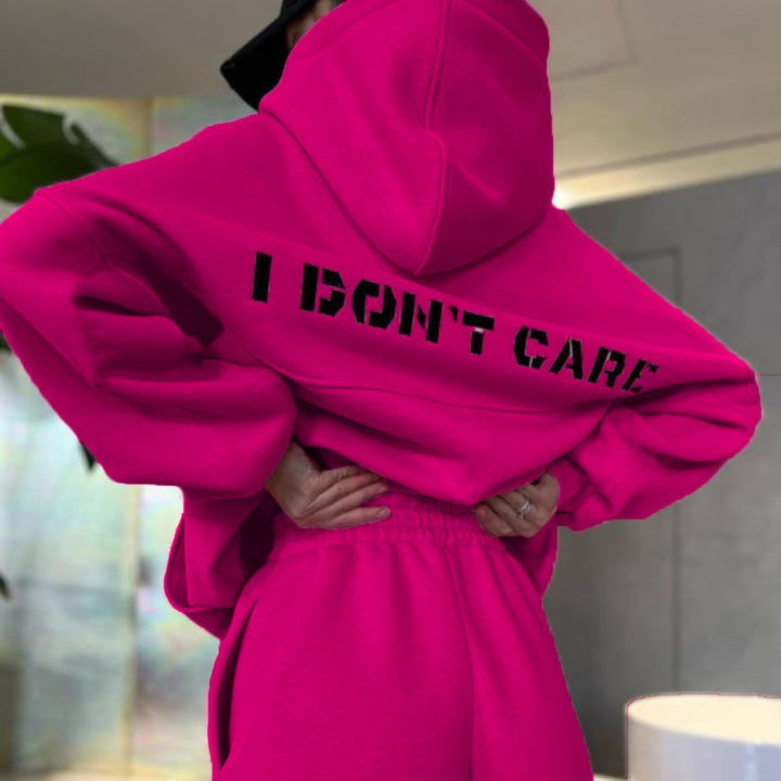 Kvinder oversized hoodie med iøjnefaldende bogstaver på ryggen Skovae