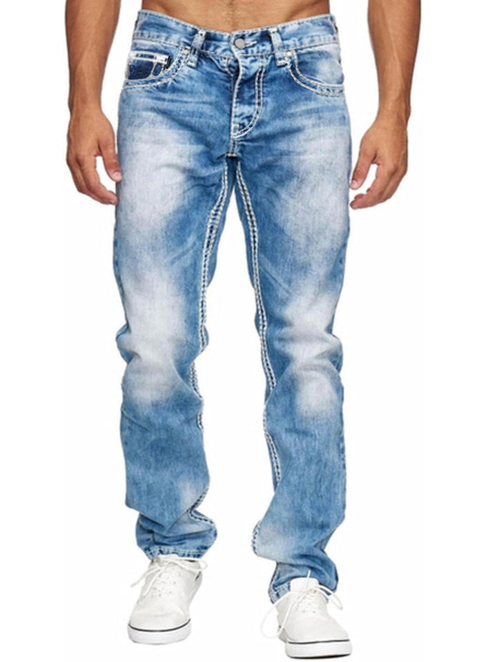 Herrer afslappede jeans i moderne brugt-look Stilla