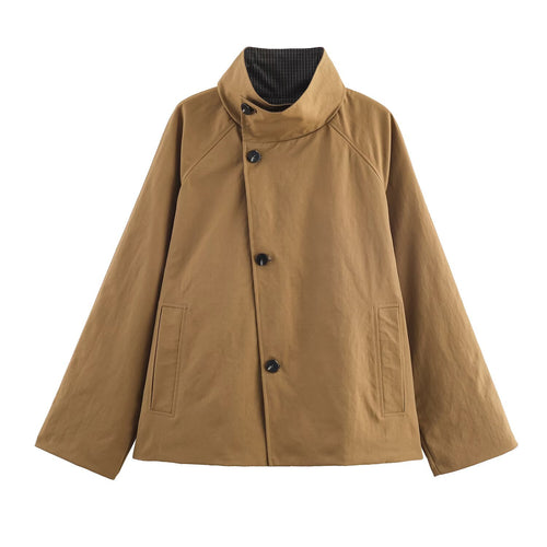 Dame urban oversized jakke med høj krave Stilla