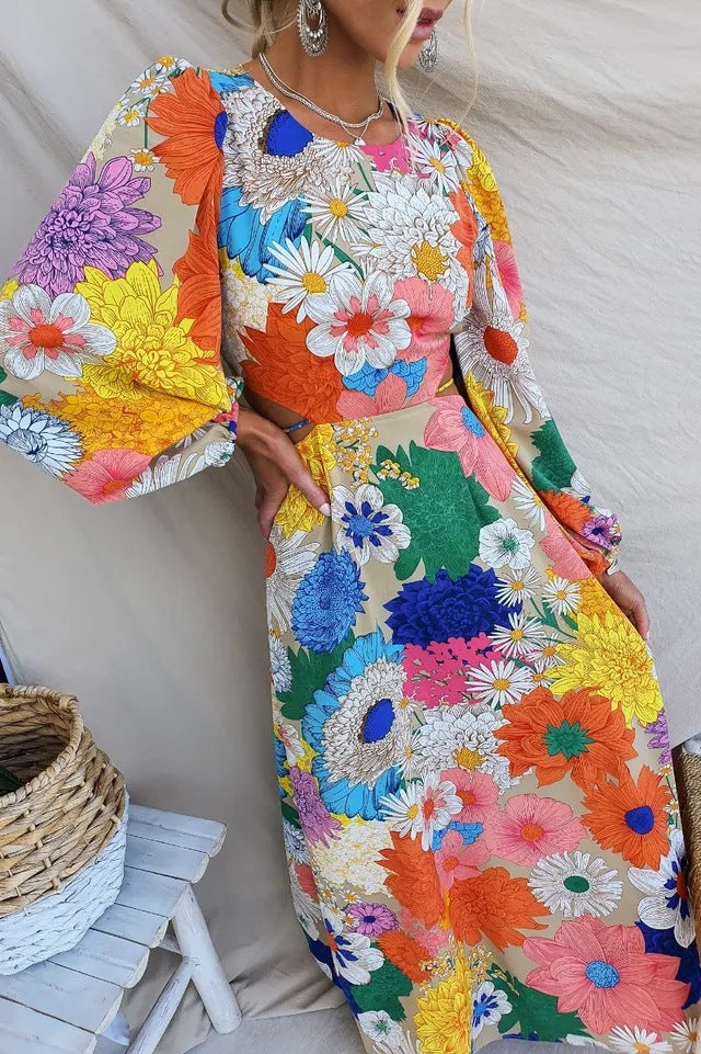 Stilla | Blomsterkjole Med Puffæer