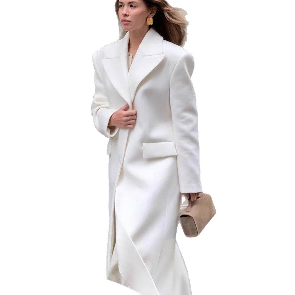 Dame oversized Uldfrakke Stilla