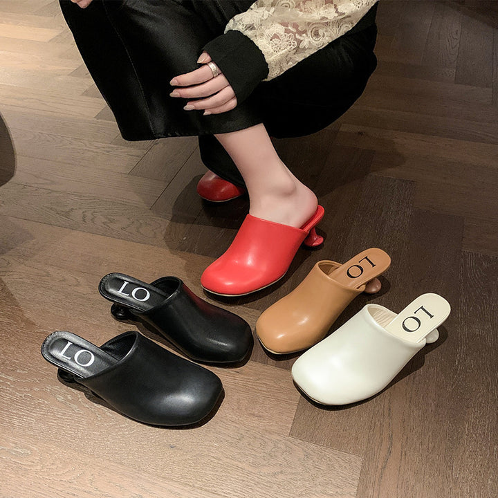 Femme Chunky Heel Slip-On Mules Stilla