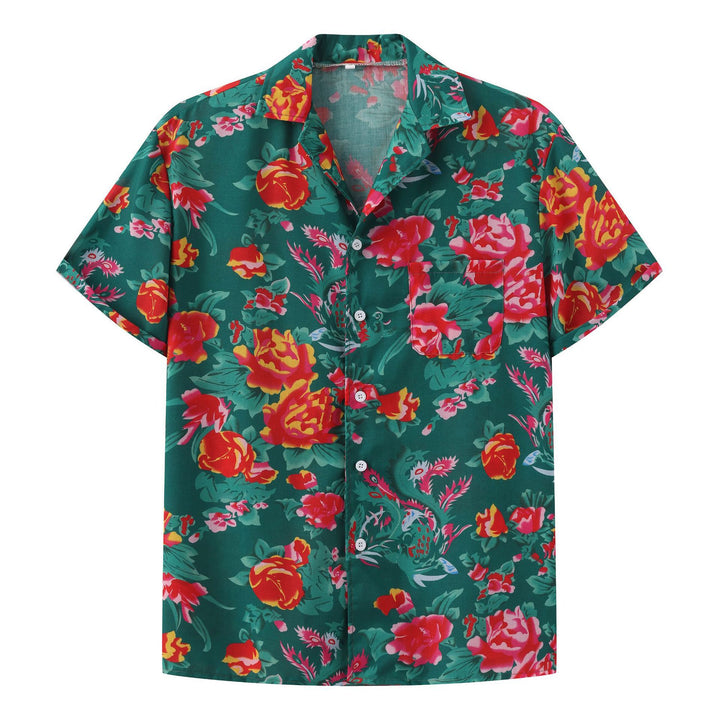 Dame sommerligt kortærmet skjorte og shorts-sæt med blomsterdesign Stilla