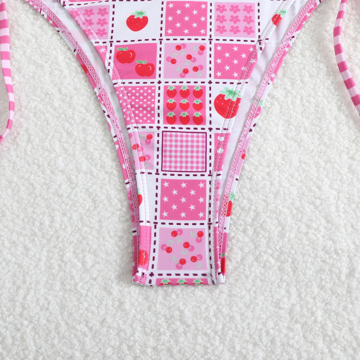 Dame Blomster Trekant Bikini Sæt Stilla