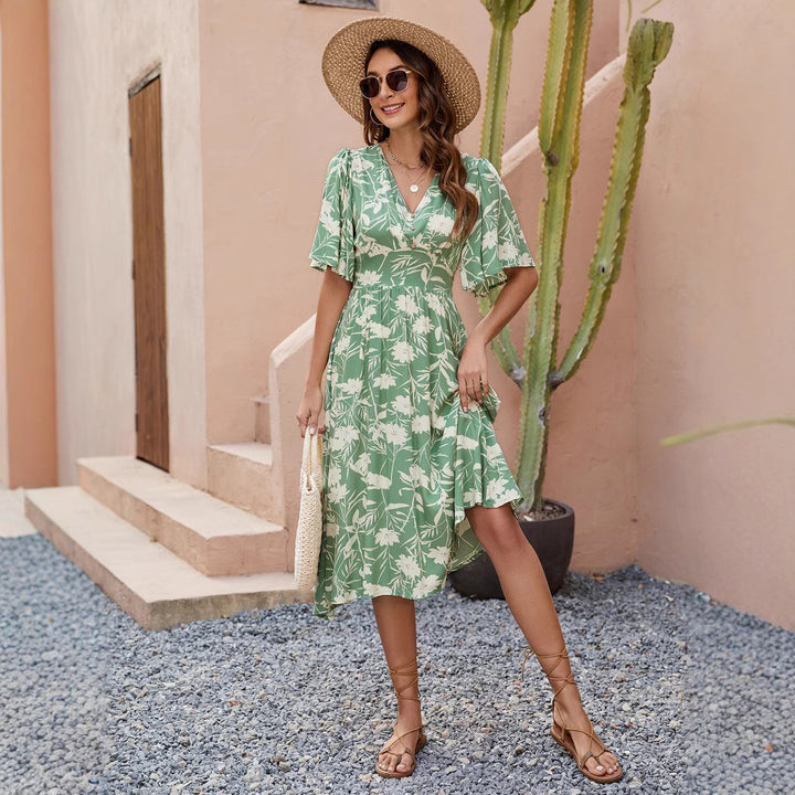 Femme Floral Bånd Maxi Kjole Stilla