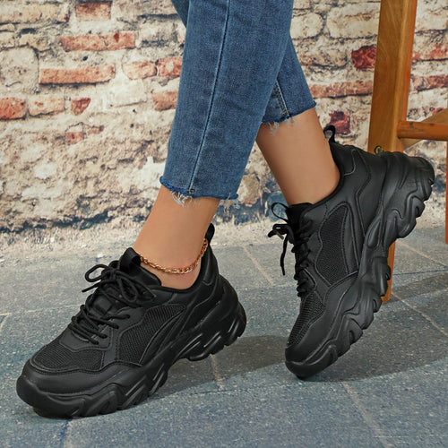 Dame Sporty Chunky Sneakers med stabil sål og åndbart overmateriale Stilla