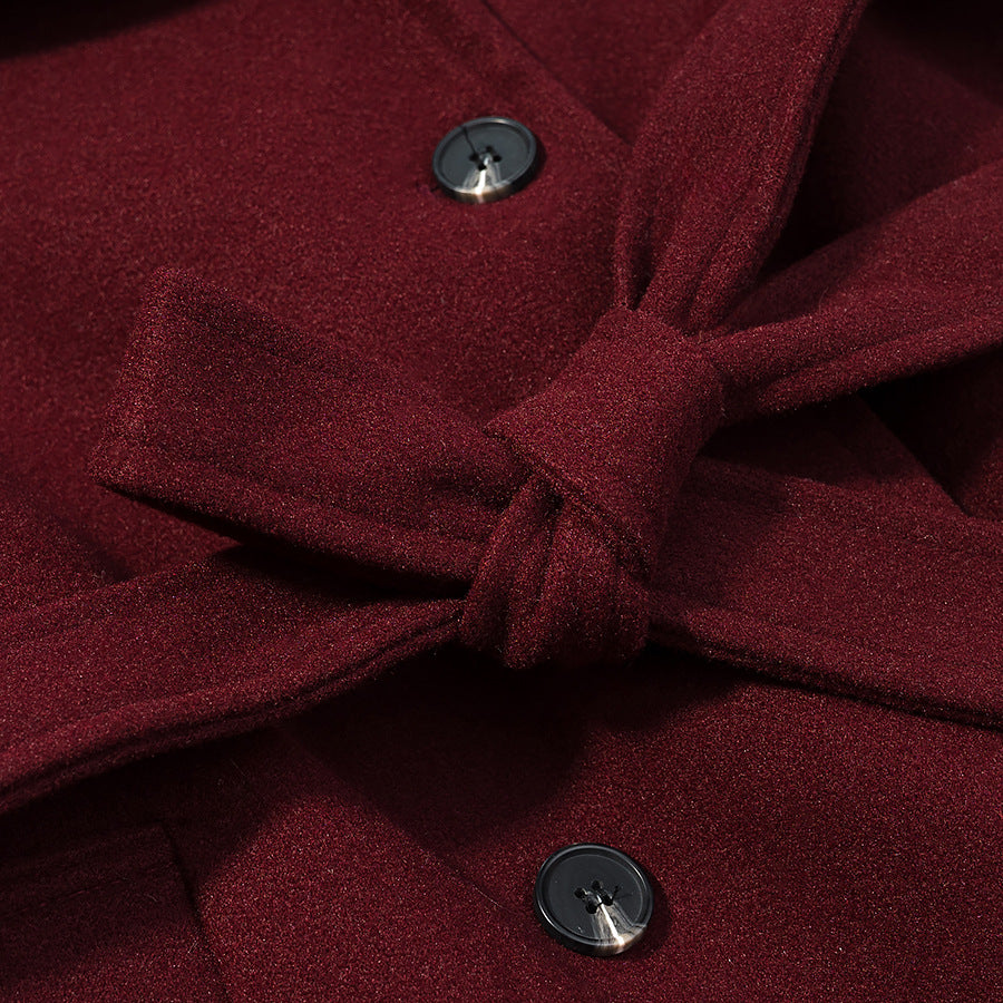 Damer Elegant Trench Coat med bælte og dobbelt knaplukning Stilla