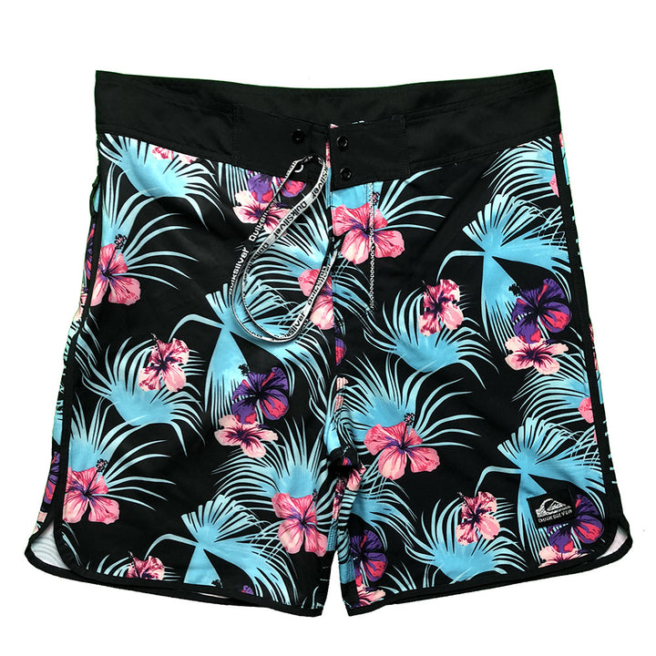 Herre Badebukser med funktionelt design og luksuriøst hibiscus-mønster Stilla