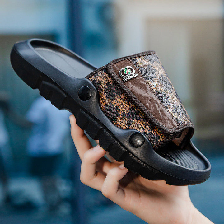 Herrer Komfortable fritidssandaler med skridsikker sål og praktisk velcro Stilla