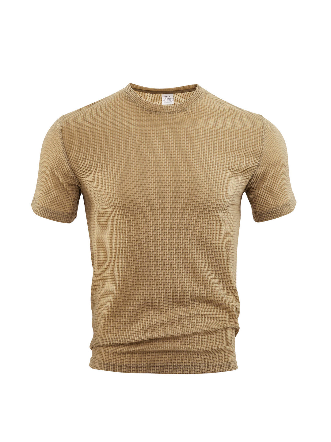 Herren med vaffelstruktur T-shirt med rund halsudskæring og tætsiddende pasform Skovae