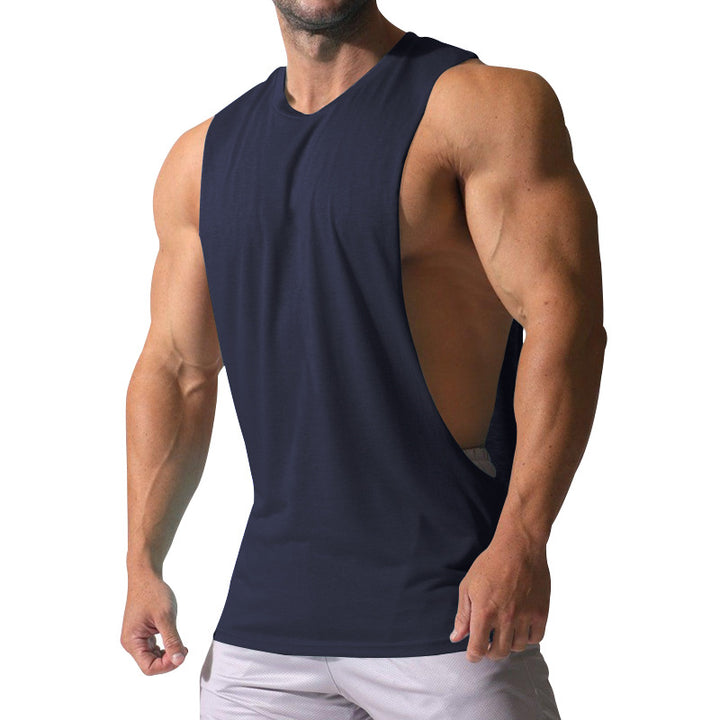 Herren nan Muskelshirt med ekstra dybe armåbninger og åndbart bomuldsblanding Skovae