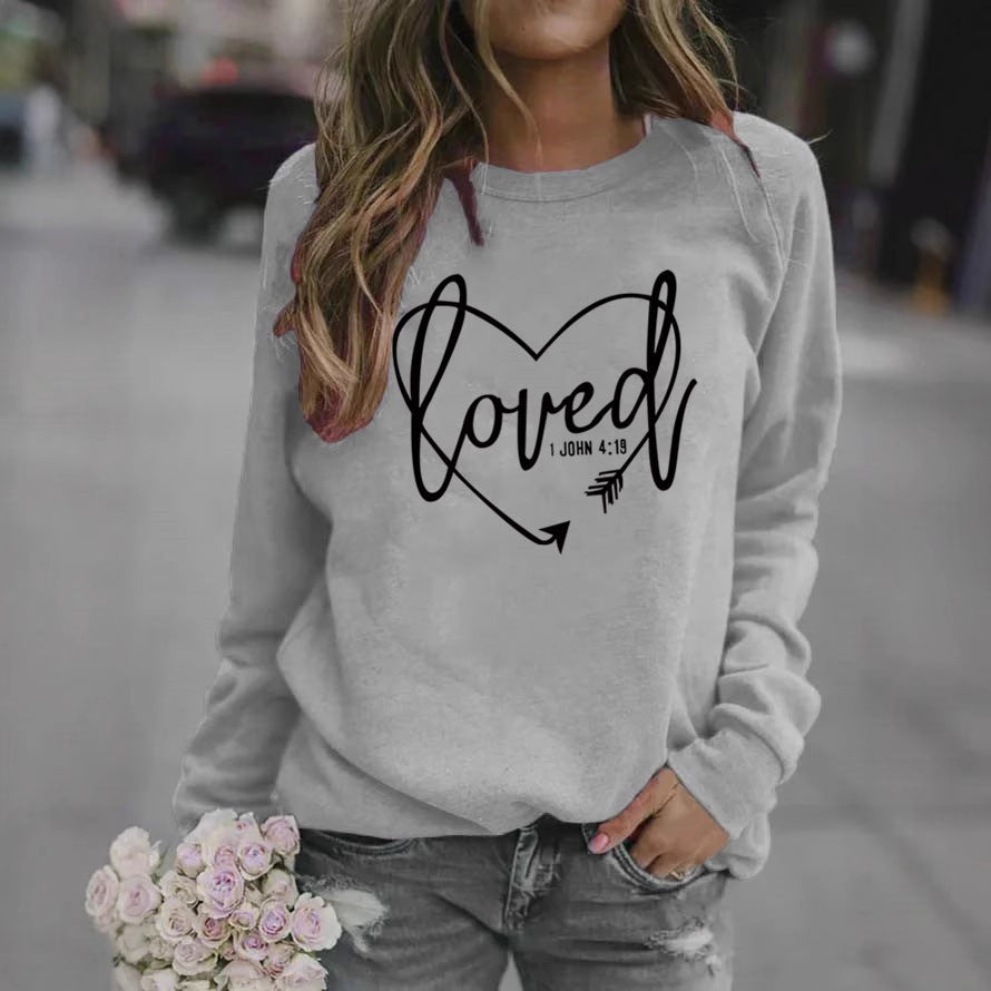 Dame sweatshirt med inspirerende lettering og trendy design Skovae