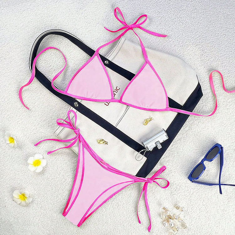 Dame Triangel-Bikini med justerbare stropper og elegant design Skovae