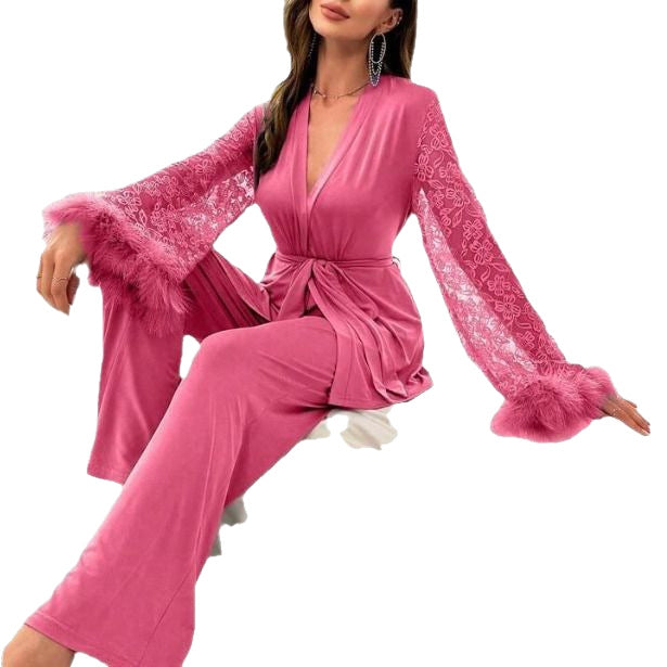Dame elegant Kimono med spidsærmer Stilla
