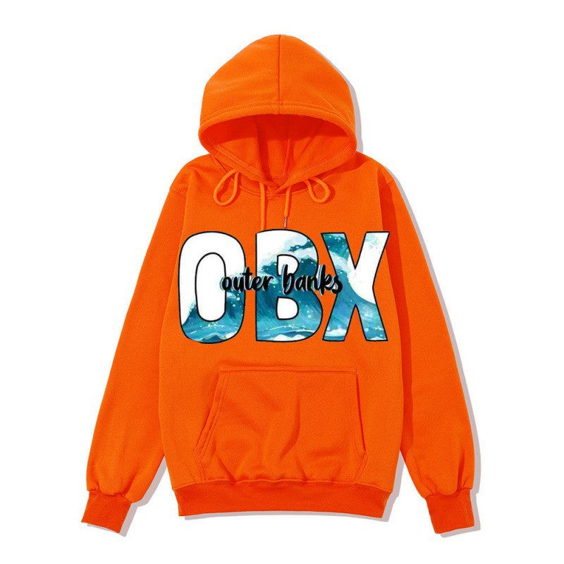 Dame hoodie med maritim grafisk design Skovae