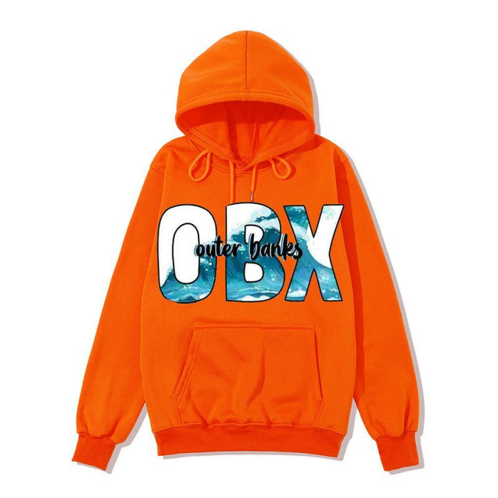 Dame hoodie med maritim grafisk design Skovae