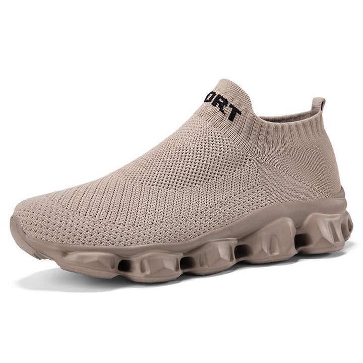 Unisex nan nahtløs strik-slip-on med soklignende skaft og skulptureret dæmpningssål Skovae