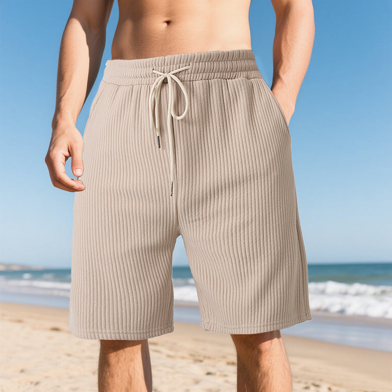Herrer afslappede strandshorts med elastisk talje og praktiske sidelommer Stilla