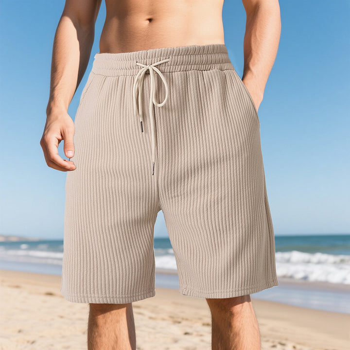 Herrer afslappede strandshorts med elastisk talje og praktiske sidelommer Stilla
