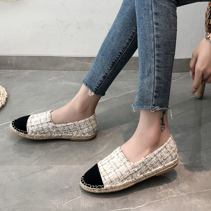 Dame Espadrillos med elegant tweed-mønster og skridsikker sål Stilla