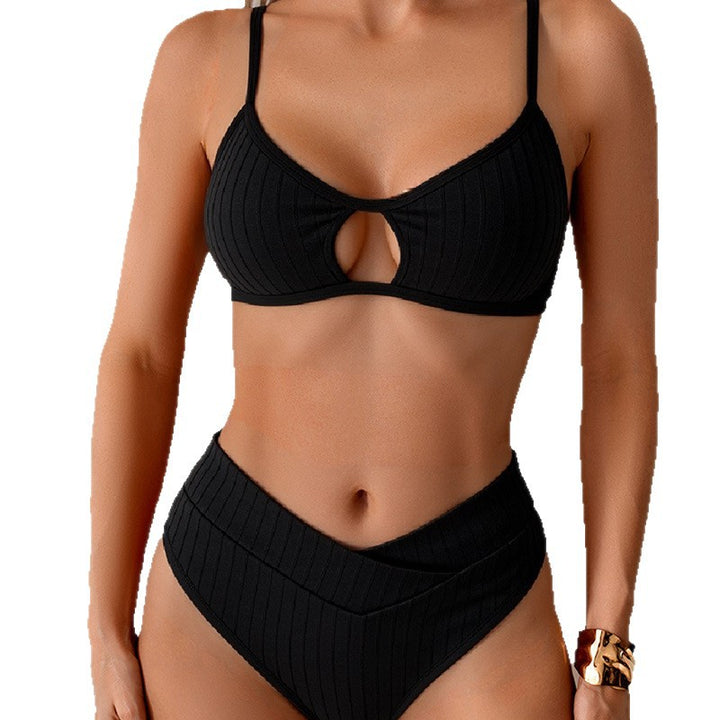 Dame Højskåret Bikini med moderigtigt Nøgle-udskæring Skovae