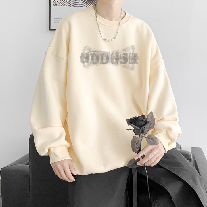 Herre afslappet oversized sweatshirt med kreativt grafisk design Stilla 1749722358
