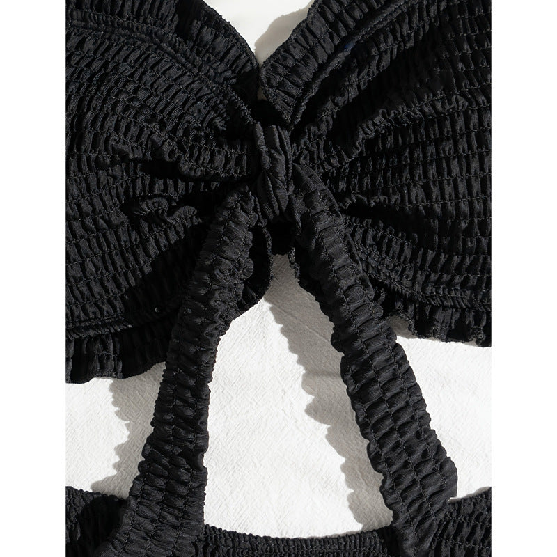 Dame Rynk Crop Top Bikini Sæt Stilla