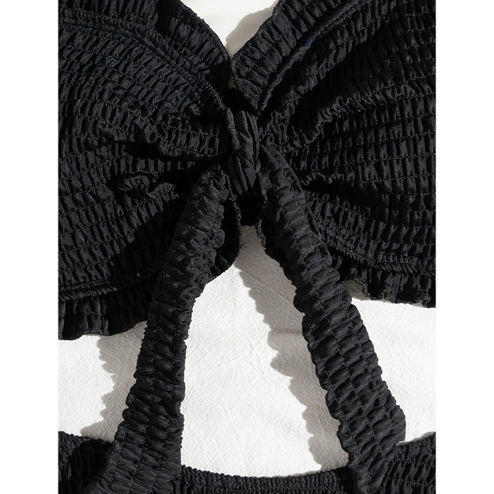 Dame Rynk Crop Top Bikini Sæt Stilla