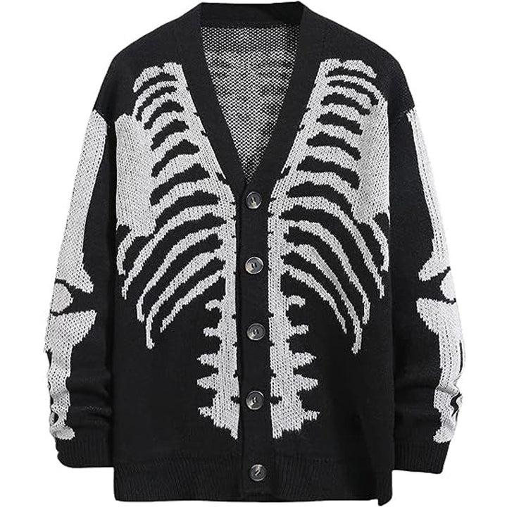 Femme Grafik Skelet Cardigan Stilla
