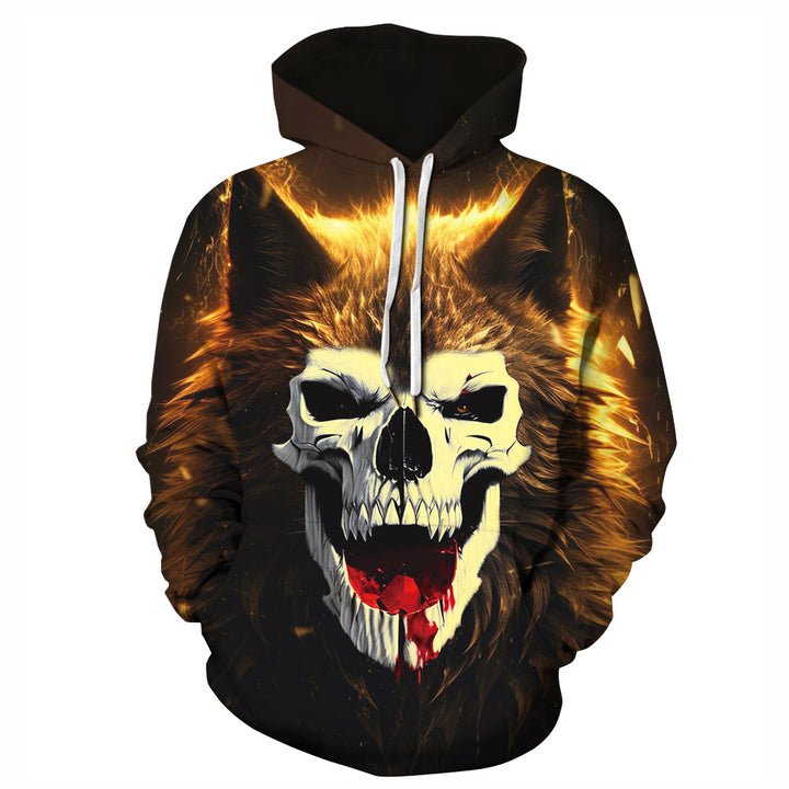 Dame Hoodie med detaljeret løveillustration Stilla