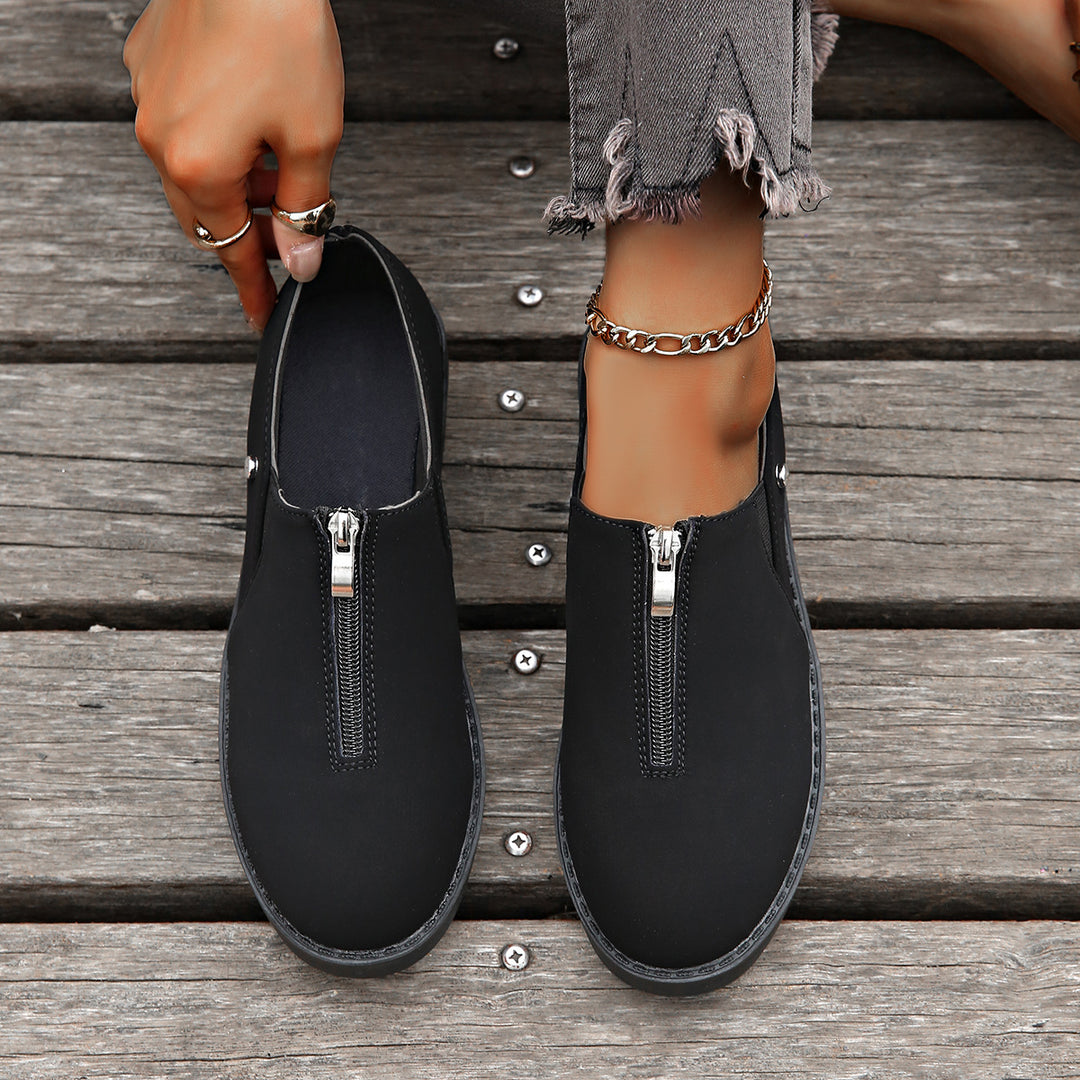 Dame trendy clogs med elegant lynlås og skridsikker sål Stilla