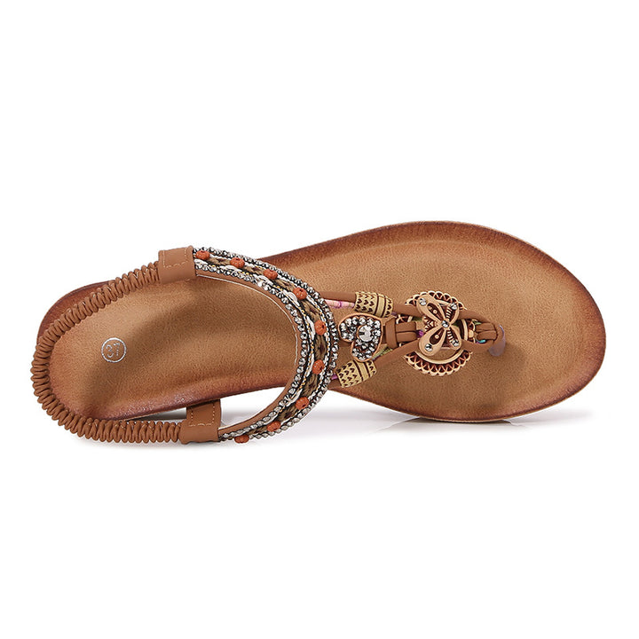 Dame modische Wedge-sandaler med dekorative elementer Stilla