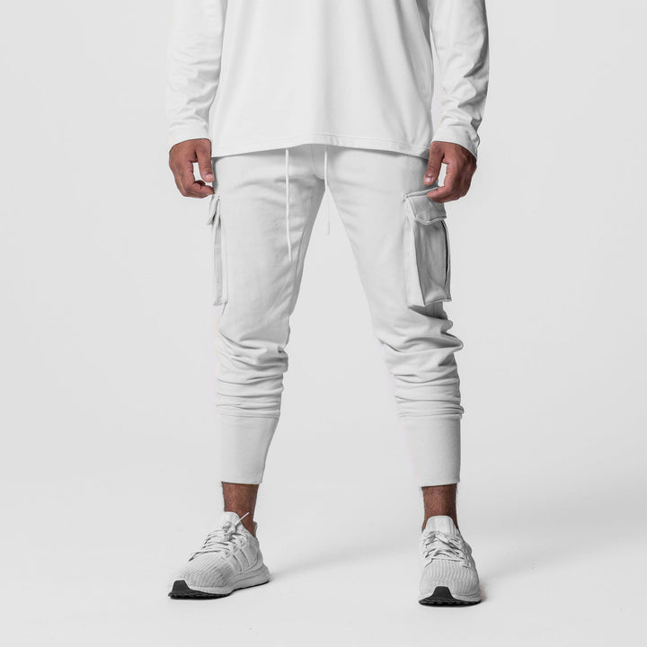 Herrer Multifunktionel Cargo-Joggingbukser med sidelommer og elastisk linning Stilla