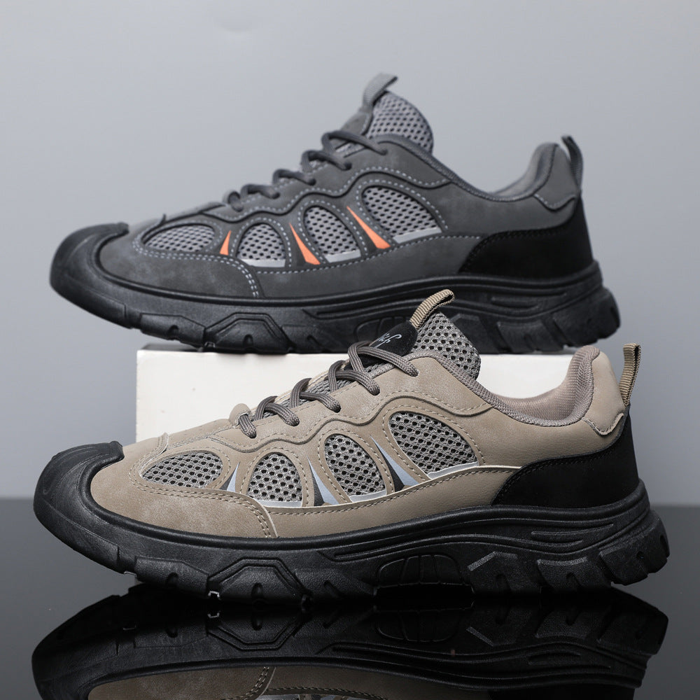 Herrernes multifunktionelle outdoor sneakers med åndbart mesh og stabilt profil Stilla