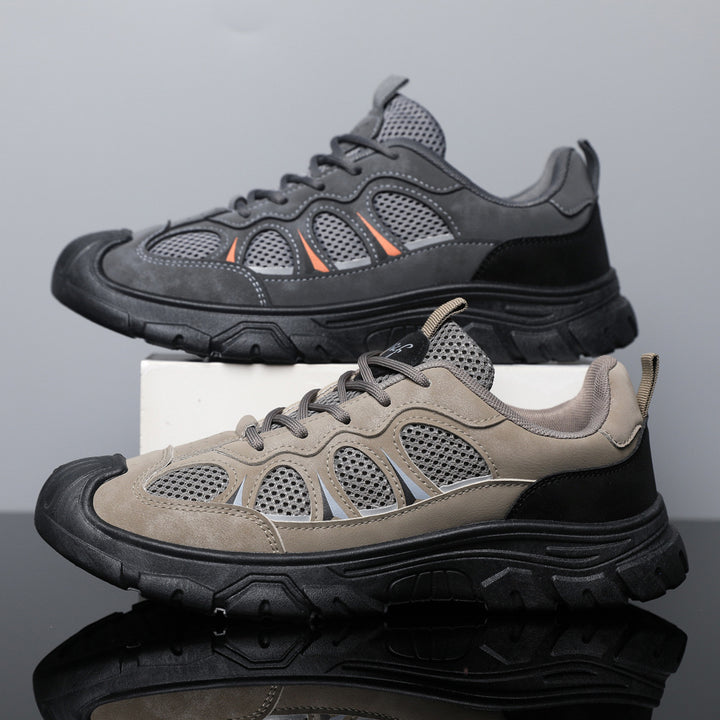 Herrernes multifunktionelle outdoor sneakers med åndbart mesh og stabilt profil Stilla