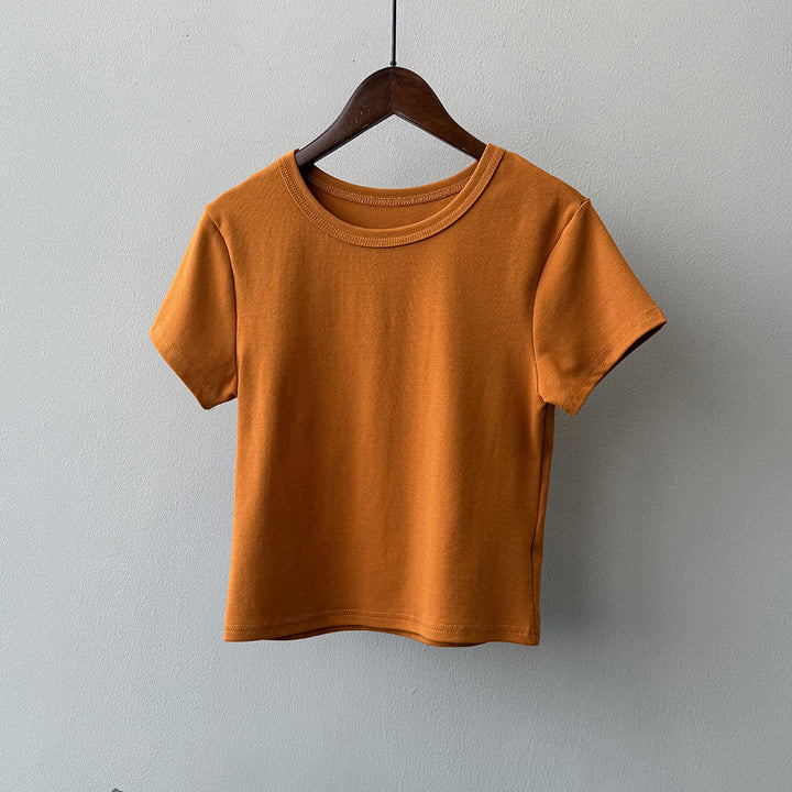 Dame Basis T-shirt i høj kvalitet bomuld med ergonomisk snit Stilla