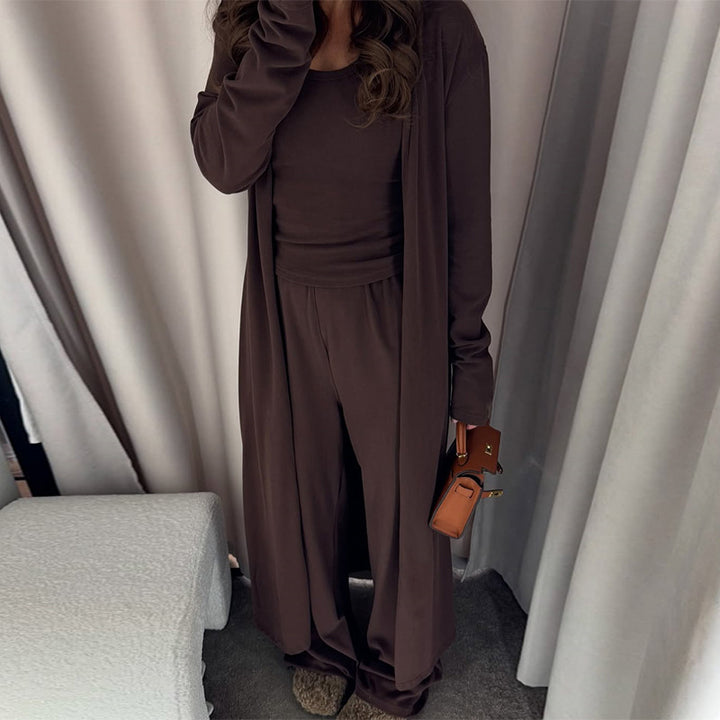 Dame loungewear sæt med løs pasform og langærmet jakke Stilla