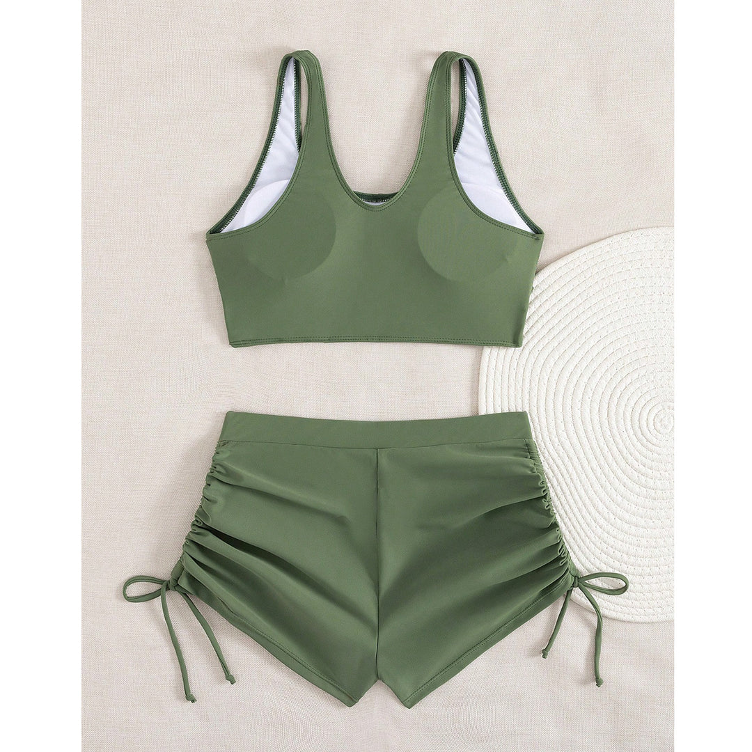 Dame Sporty Bikini med rynkede shorts Skovae