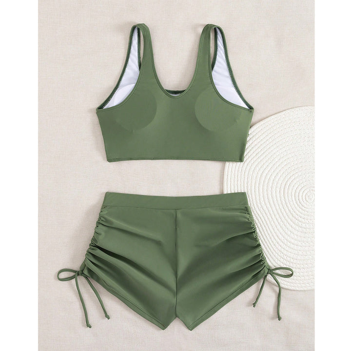 Dame Sporty Bikini med rynkede shorts Skovae