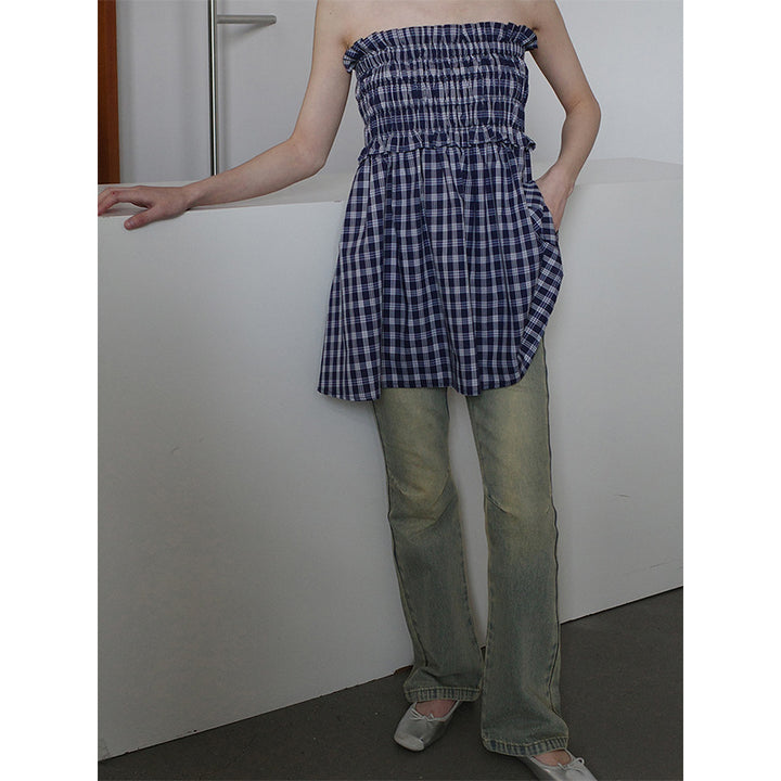 Dame Bootcut Jeans i feminint Vintage-design med høj talje og komfortabel pasform Stilla