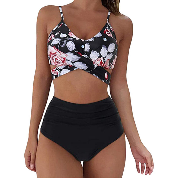 Dame Crop-Top bikini sæt med flettet design Skovae