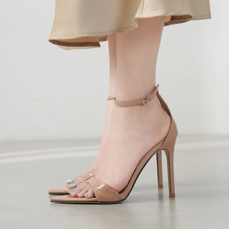 Dame High Heel Sandaler med spidse tæer og elegant remdesign Stilla
