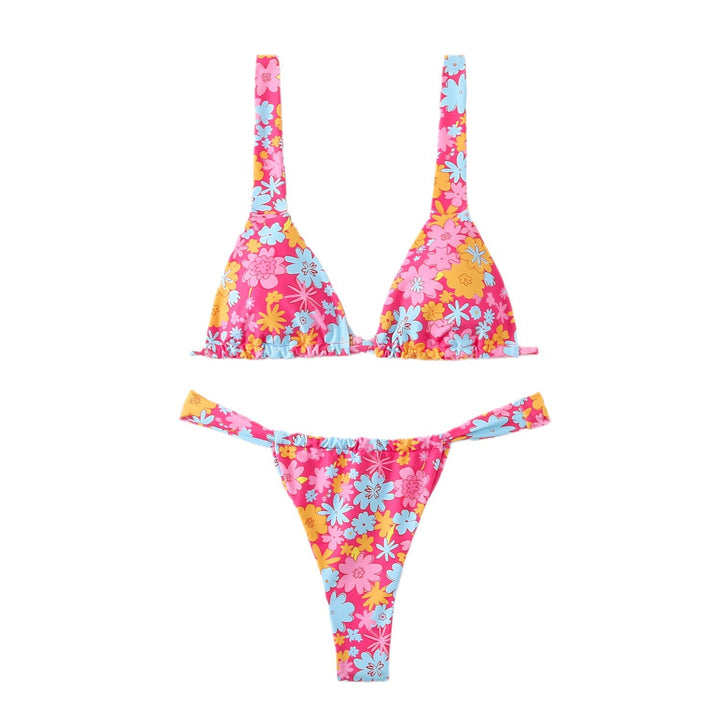 Dame Triangle Halter Bikini Sæt Stilla