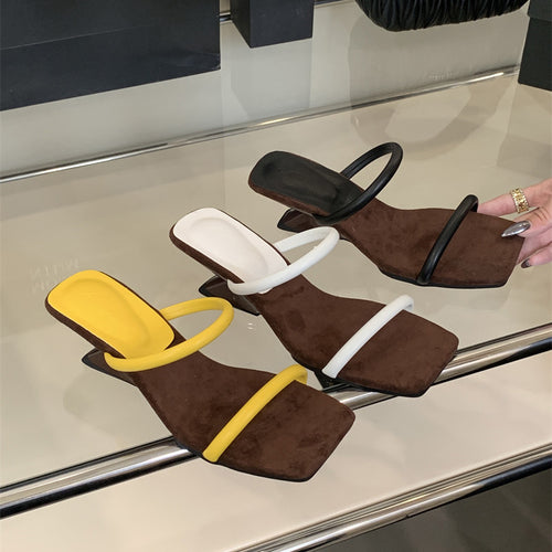 Dame sandaler med geometrisk hæl Stilla